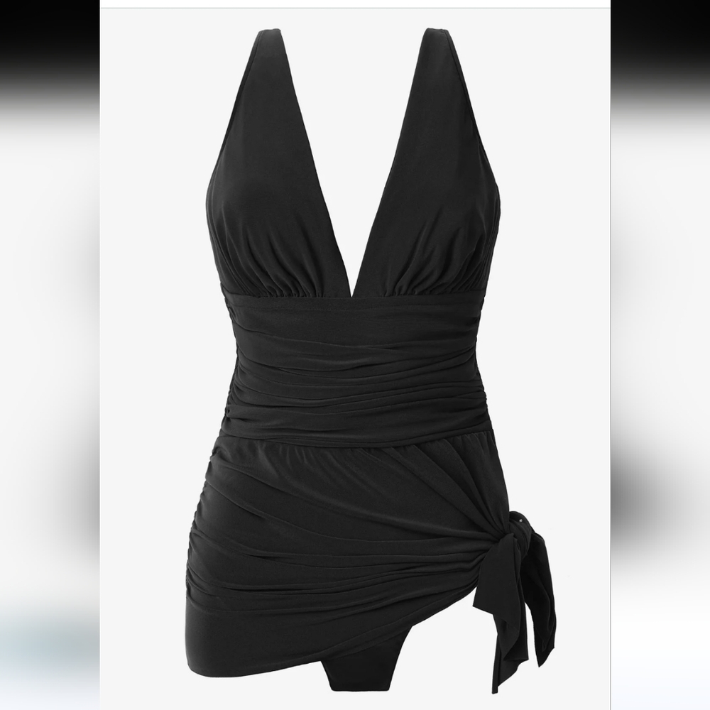 Magicsuit Celine Solid One-Piece Swimdress Black Size 12 - Picture 8 of 10